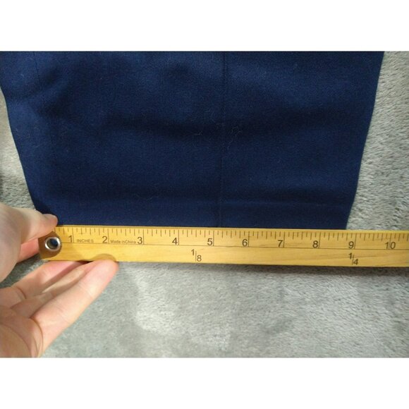 Pendleton Pants Women 14 Petite Blue Virgin Wool Pleated Trousers Vintage USA - Picture 6 of 9